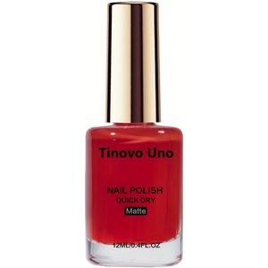 Matte verfstift voor nagels in rood maakt een fluwelen matte afwerking, droogt , is snel drogend en langdurig, geschikt voor zowel mannen als vrouwen.