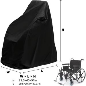 1pc Waterproof Wheelchair Cover, Polyester Mobility Scooter Storage Bag With Side-straps, Weather-resistant Electric Wheelchair Protector For Travel & Outdoor Use