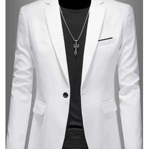 Elegante Casual Herenpak | Single-Breasted Slim Fit Blazer met 3D Tailoring, Ideaal voor Kantoor en Semi-Formele Evenementen, Veelzijdige Bovenkleding, Non-Stretch Stof, Kleur