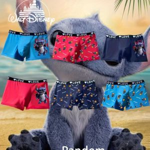 6-Pack Willekeurige 3 stuks Stitch Coole Novelty Boxershorts, Comfortabel Ademend Gladde Stof, Perfect Kerstvakantie Cadeau! Ademend Elastisch Naadloos Ondergoed, Lichtgewicht Comfortabele Boxers