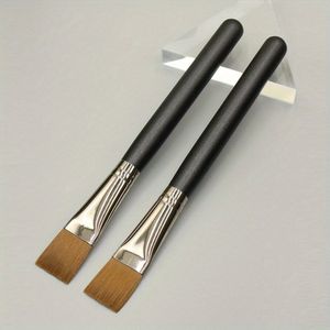 Platte Vierkante Foundationkwast, Zachte Haar Concealerkwast BB Cream Blender Gezichtsmasker Verfkwast Vrouwen Schoonheid Huidverzorging Make-up Tool