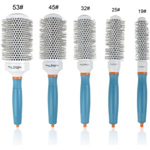 5-delige Ronde Borstel voor - Precisie Styling en Salon Blowout - Lichtgewicht Ronde Haarborstel, Professionele Styler,Nylon Borstels