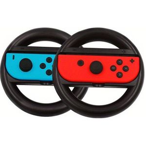 2 stuks/4 stuks Stuurwielset voor Nintendo Switch - Home Sports Party Accessoires Compatibel met Joy-Con Controllers (Zwart/Blauw/Rood, 1 Paar) (Zonder Joy-Con Controller)