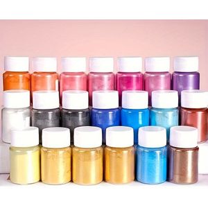 20 kleuren 20ml Poeder Mica Pigment voor Epoxyhars Handgemaakte Harslijm Pigmenten Mal Pigment voor Siliconen Mal Maken Mal Decoratie