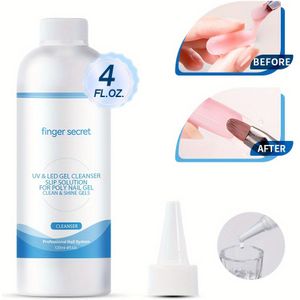4 fl.oz Glijmiddel voor Poly Gel en Nagelreiniger – Gladde Poly Nagelverlengingsgel – -Kleef Nagelvloeistof voor Nagelstarters – Nagelartikelen voor Thuis DIY