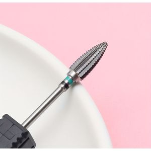 Steel Nail Drill Bit, 1pc - Professional Large Spiral Tapered Barrel Carbide Milling Cutter, Unscented - Manicure Tool For Nail Art