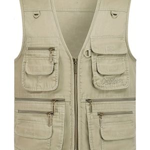 Heren Plus Size Vest met Meerdere Zakken - Zacht, Gemengd voor Lente/Herfst & Winter, PLUS SIZE