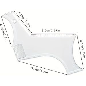 [ Keuze] Baardvorm- & Stylingtool met Kam - Perfecte Lijnopmaak & Rand voor Mannen's Kaak, Wang & Halslijn - Werkt met Elektrische Trimmers & Clippers