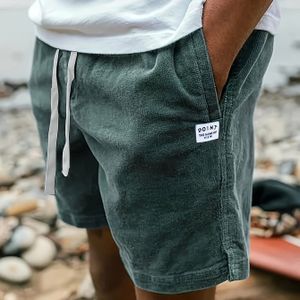 Korte broek in plusmaat voor heren - Casual met trekkoord, zak, lichtgewicht en comfortabel, zomerse streetwear, ontspannen pasvorm, dagelijkse korte broek| stof|Lichtgewicht korte broek