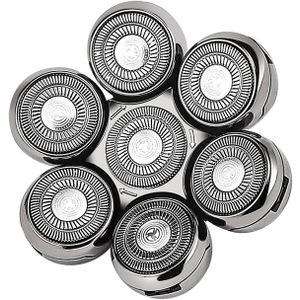 FlexSeries Blade Navullingen - Scherpe En Frisse Flexibele Roestvrijstalen Roterende Vervangingsbladen Voor De FlexSeries Elektrische Hoofdhaar Scheerapparaat 7 Scheerkop