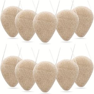 10/5 stuks 100% Natuurlijke, Chemievrije Konjac Gezichtsspons voor Make-up Verwijdering & Reiniging, Geurvrij, Geschikt voor Alle Huidtypes