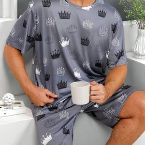 Herenslipperset met Kroonprint