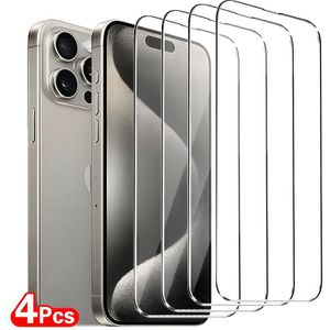 4pcs Hd Full Cover Screen Protector For Iphone 15 16 Pro Max 14 11 Pro Max 14 15 Plus Tempered Glass For Iphone 11 12 13 14 15 16e Protection Glass