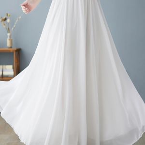 Stijlvolle Dames Hoge Taille Chiffon Rok - Afslankende A-Lijn Silhouet, Vloeiende Maxi Dansrok met , Polyester, Machinewasbaar - Perfect voor Alle Seizoenen