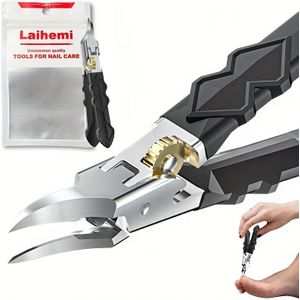 LAIHEMI Zware Teennagelknipper voor Dikke & Ingroeiende Teennagels - Hoogwaardige Pedicure met Brede Kaak (10mm+) voor Mannen, Senioren - Antislip Grip Teennagelknipper voor Gemakkelijk Knippen
