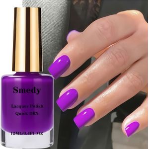 Fantasy Paarse Sneldrogende Nagelversterker 12ml, Snel Droogend, Voorkomt Nagelscheuren, Dromerig Violet voor Gezonde Nagels