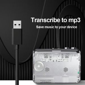 USB-aangedreven cassette-speler/converter, transparante tapedeck, met MP3-conversie, niet op batterijen, ≤36V bedrijfsspanning, voor digitale audiotape naar MP3-formaat converter