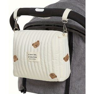 1pc Care Organizer, Polyester Stroller Storage Bag With Double , Portable Diaper And Bottle Carrier Accessory For Travel
