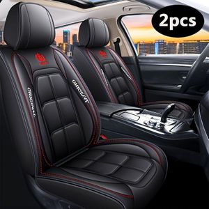 2pcs Universal Leather Car Seat Covers, Knit Fabric Weave, No Filler, Hand Wash/, Dirt & Wear Vehicle Models