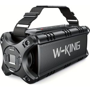 W-king 50w Wireless Speaker, Portable Loudspeaker, Outdoor Waterproof Large Speaker Subwoofer/low Frequency Enhancement/dsp/long-time /stereo Pairing/mobile Power/support Tf, Aux /