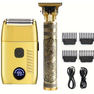 1pc MIGUAN Elektrische Scheerapparaat, USB Oplaadbaar 600mAh Batterij, 36V Folie Scheerapparaat en Baardtrimmer, Haarknipper Set voor Mannen, Verzorgingsset, Ideaal Vakantiegeschenk