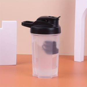1pc 16.9oz/500ml Protein Shaker Bottle, Water Bottle, Leak Proof, Fitness Portable Milkshake Bottle, Suitable For Restaurant Office Gym Eid Al-adha Mubarak