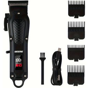 Elektrische Haartrimmer voor Heren, USB Oplaadbaar, met Begrenzingskam, Haar Knippen Scheerapparaat, Vakantiegeschenk voor Mannen, Vaderdagcadeau, Vaderdagcadeau