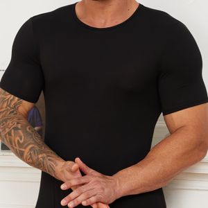 Heren Casual Bodysuit, Ronde Hals Comfortabel Ondergoed voor Veelzijdige Styling en Informele Kleding