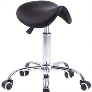 Ergonomische Draaibare Zadelstoel met Wielen - In Hoogte Verstelbaar, Geurloze Schoonheidssalon & Spa Stoel voor en Werkplaatsgebruik