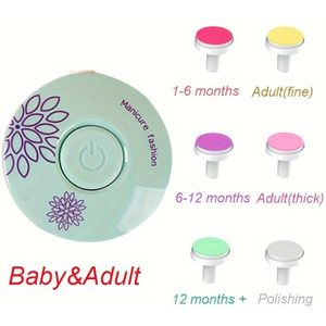 1 Set, Elektrische Nageltrimmer, Met Vervangbare 6 Slijpkoppen, Geluidsarme Ergonomische Nagelslijper Voor Handheld Gebruik