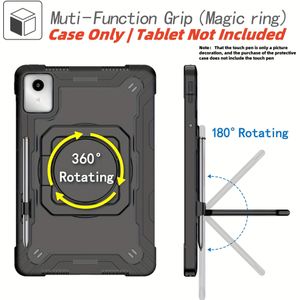 Hoofdtelefoonhoes voor Lenovo Tab M11 (2023) TB-330FU, en Stevig Schokbestendig met Draaibare Standaard/Potloodhouder/Drageriem voor Lenovo Xiaoxin Tad 2024 11 inch TB-331FC