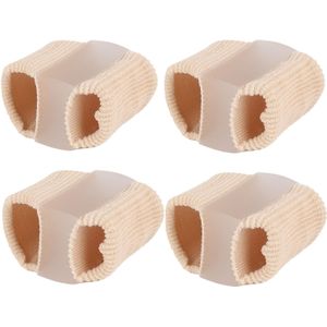 4 stuks teenseparator siliconen teen spacers met 2 , teenseparator voor teenen vrouwen mannen, gel teen spacers teen separat voor voeten, teen ondersteuning