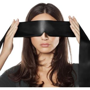 Anime-thema zwart zijden oogmasker, verstelbaar zacht verduisteringsaccessoire voor slapen, reizen en meditatie - geen nodig