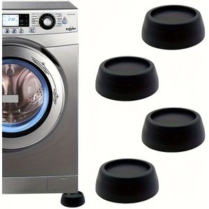 4st Premium TPR Rubber Anti-Vibratie Wasmachine Voetkussens - Antislip, Schokabsorberend met Hoogteverhoging voor Verbeterde Stabiliteit, Ideaal voor Wasmachine & Droger Ondersteuning