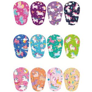 12 stuks/48 stuks Zelfklevende Oogpleisters, Ademende Oogpleisters, Schattige Eenhoorn Oogpleisters