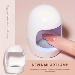 Mini Q-Vormige Nagellamp, /LED Sneldrogende Gel Droger voor DIY Thuisnagelkunst, USB-aangedreven, Lamp voor Gelnagels, Witte Eierschaal, Draagbaar