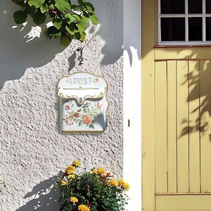 1pc Landelijke Metalen Brievenbus, Vintage Tuin Decoratie, Waterdicht Wandmontage Brievenbus, Boerderij Stijl Brievenbus, Geen Elektriciteit Nodig, Tuinhuis