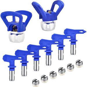 Airless Verf Nozzles Set Omkeerbare Spuitmachine Tips Airless Verfspuitmond Kit Spuitmachine Accessoire