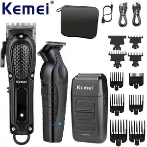 Komei Acht- Set KM-1071 +KM-2299+KM-1102 Kappers Haartrimmer Kit Heren Elektrische Scheerapparaat Haartrimmer Professionele Haartrimmer