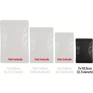 100pcs Zipper Lock Self Seal Flat Pouch For Zip Aluminum Foil Bag Storage Resealable Mylar Bags Heat Sealable Reclosable Bags