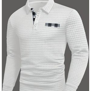 Yueli Water Heren Lange Mouw Mode Top met Knopdetail - Kleur, Pasvorm, Reverskraag, Veelzijdig voor Golf, Hardlopen, Training & Buitenactiviteiten