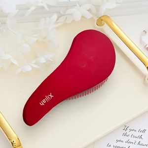 Ulix Rode Antistatische Ontklit Haarborstel - Ergonomisch ABS Kunststof Handvat, Gladde Plastische Borstels voor Normaal Haar, Draagbare Haarstyling & Massagekam