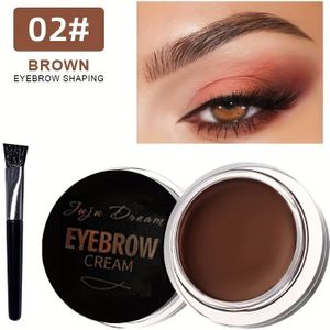 Matte Wild Eyebrow Cream, Natuurlijke 3D-kleur, Oogebrowsharder, Waterdichte Gelwax, Langdurige Oogmake-up, Cosmetische Hulpmiddelen, 2 Kleuren Beschikbaar