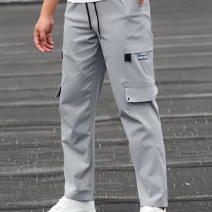 Heren Casual Cargo Broek - Stijlvolle Rechte Pijp, Losse Pasvorm met Meerdere Zakken voor Lente/Herfst