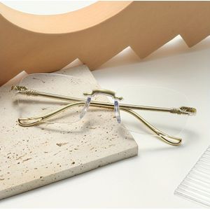 Heren- & Damesmodebrillen - Niet-dorpenkastbrillen met goudkleurig montuur, ronde lenzen & heldere brug - Retro moderne brillen voor dagelijks gebruik & formeel