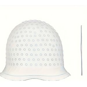 Kleurrijke Haarverfmuts met Hakenhulpmiddel - Herbruikbare Siliconen Haarmuts, Professionele Salonaccessoires inclusief Handschoenen