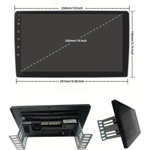 10 inch 1GB voor for RAM 32GB ROM 10.0 2 DIN Autoradio Multimediaspeler Universele Automatische Stereo GPS Kaart voor for VOLKSWAGEN voor for Nissan voor for TOYOTA voor for KIA, Zonder Batterij