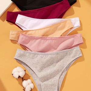 6-delige Set Minimalistische Naadloze Lage Taille Slipjes voor Vrouwen - Comfortabele en Ademende Driehoek Ondergoed