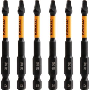 6-pack S2 Alloy Screwdriver Bits, 70mm/2.76inch, High Torque & Hardness, , No Battery Required, For Power Drills & Screwdriver Tools