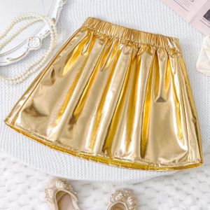 Meisjes Zomer Mode Y2K Stijl Rok, Kinderen Verjaardagsfeest Optredens Elastische Mini Jurk Cadeau